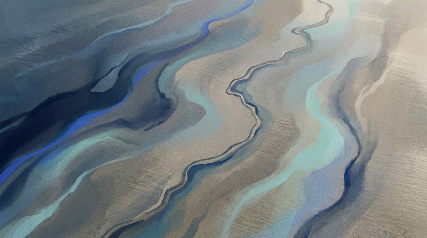 A line drawn in sand by the tide, uneven but moving steadily forward